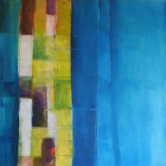 Compositie met blauw